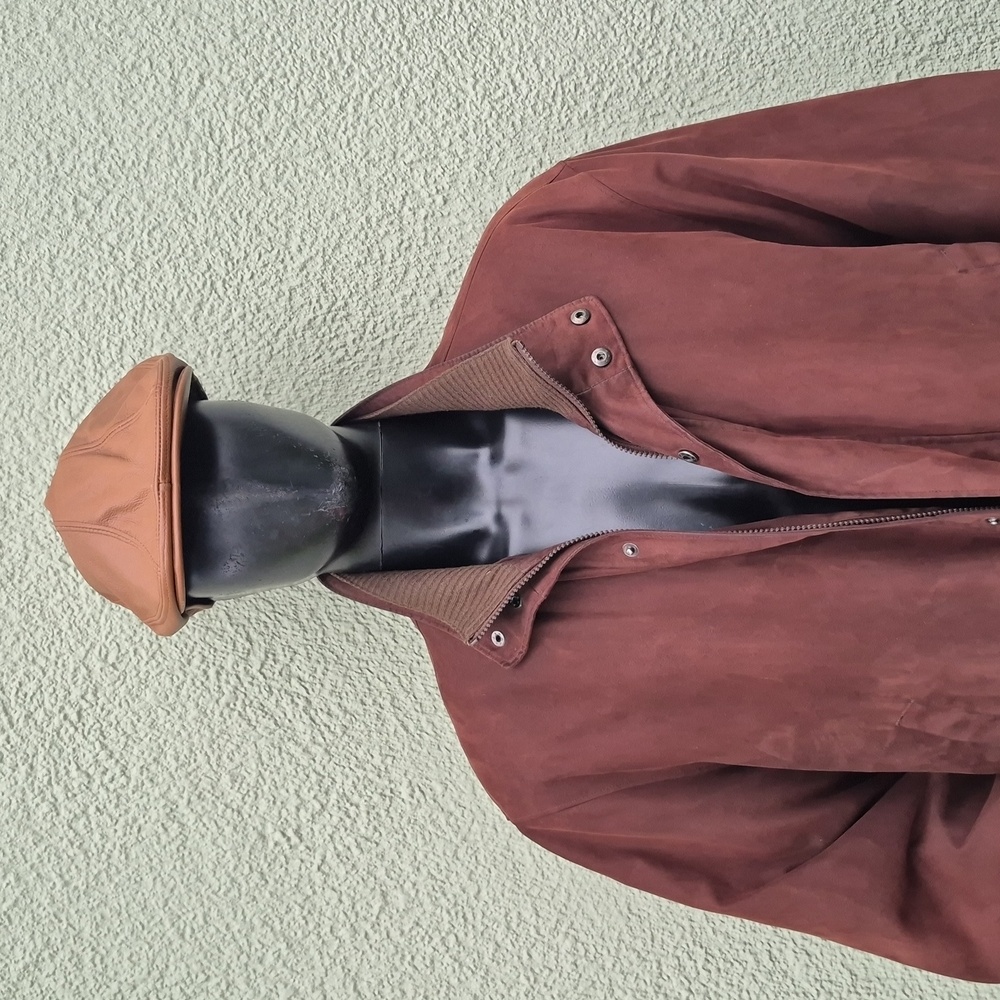 Jos. A. Bank Faux Suede Full Zip Dual Closure Executive Coat